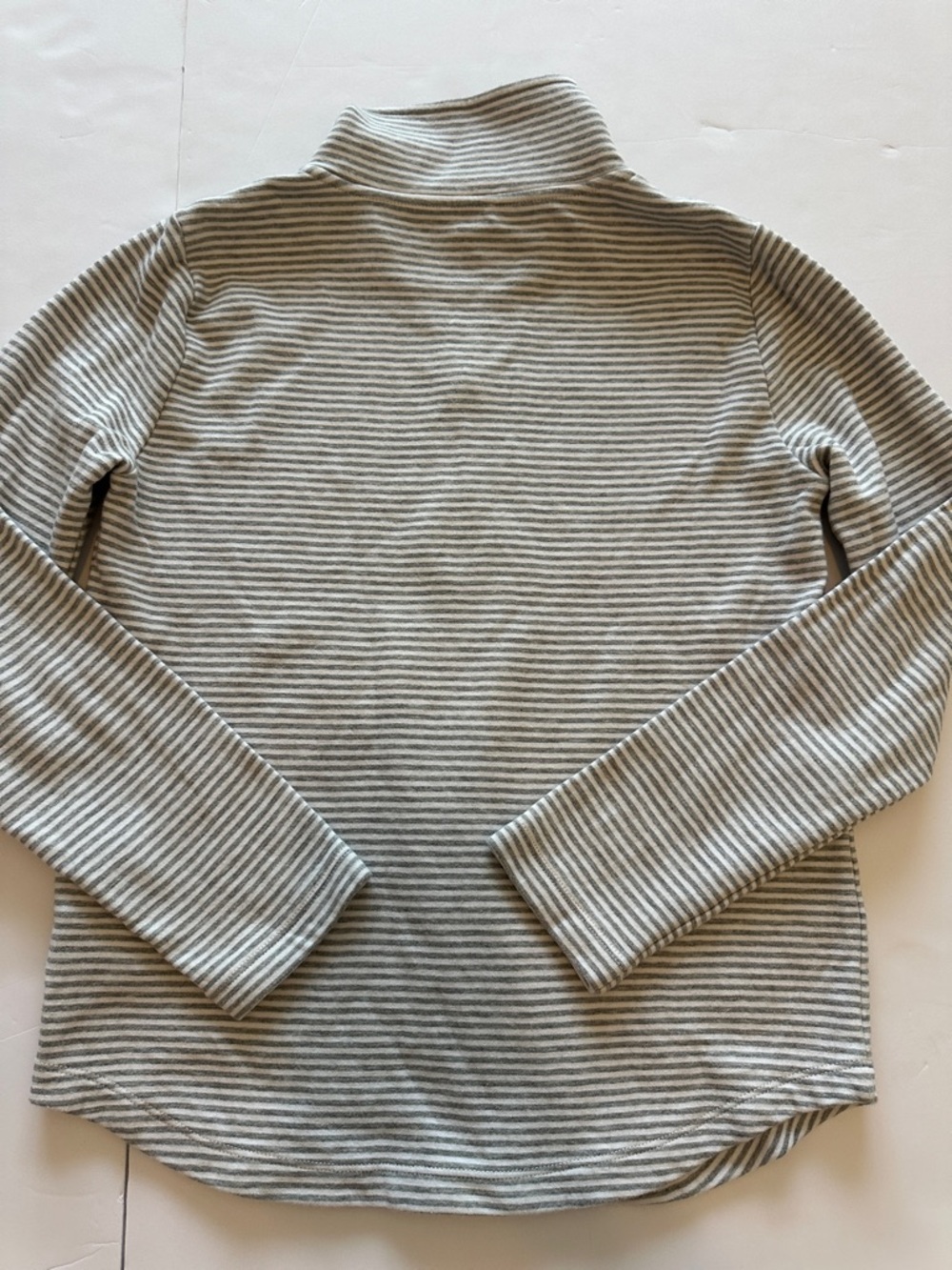 J.Crew XS Striped Half-Zip Pullover in Light Gray and White - Picture 7 of 7